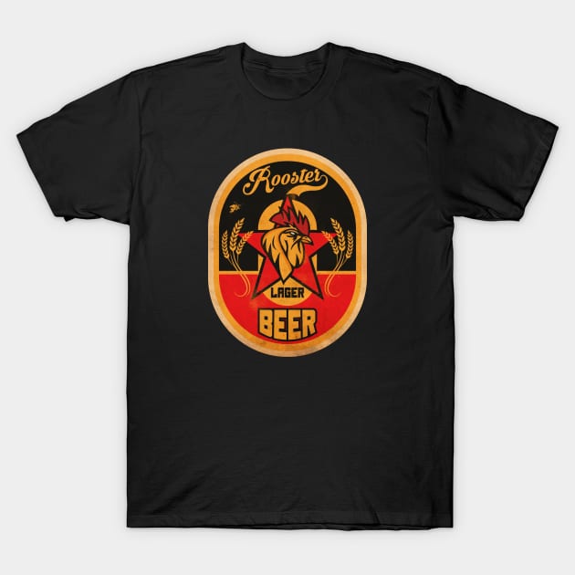 Rooster Lager Beer T-Shirt by CTShirts